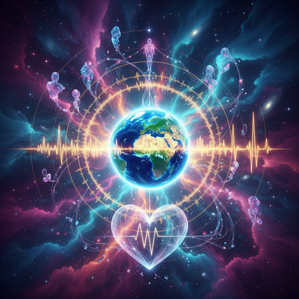 The connection between Earth's heartbeat and human heart rate variability